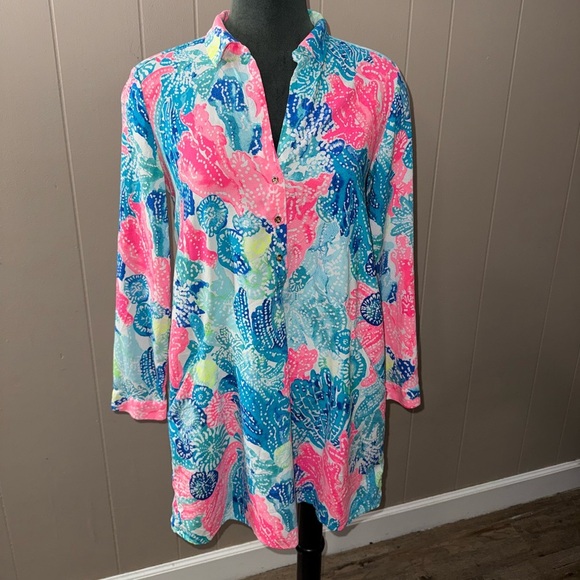 Lilly Pulitzer • Lillith Tunic Dress in Multi Boho Matik - Picture 2 of 14